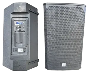 Aktiver 12 Zoll Lautsprecher Party PA T112 DSP mit 2000 Watt Peak-Leistung und integriertem DSP-Display zur Miete bei PvD - Events & Technik.