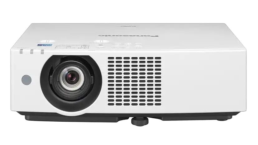 Leistungsstarker Panasonic Laser-Beamer in Weiß mit 7.000 Lumen für helle Konferenzen und Events in OWL