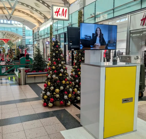 Bildschirme für Messestand in einer Shopping Mall in Bad Oeynhausen