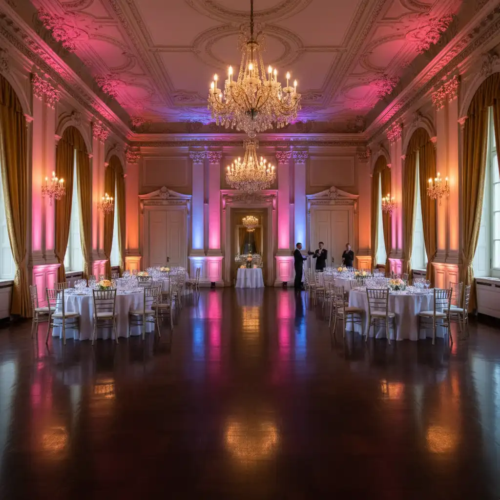 8er Set ETEC Akku LED Par Scheinwerfer E412 mit 4x12W RGBWA+UV Wireless DMX