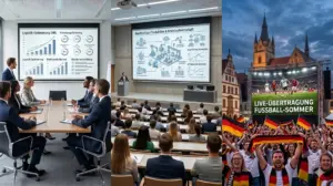 3-Säulen-Medientechnik für Herford: Business-Konferenz, Fachsymposium und Public Viewing vor Herforder Landmarken.