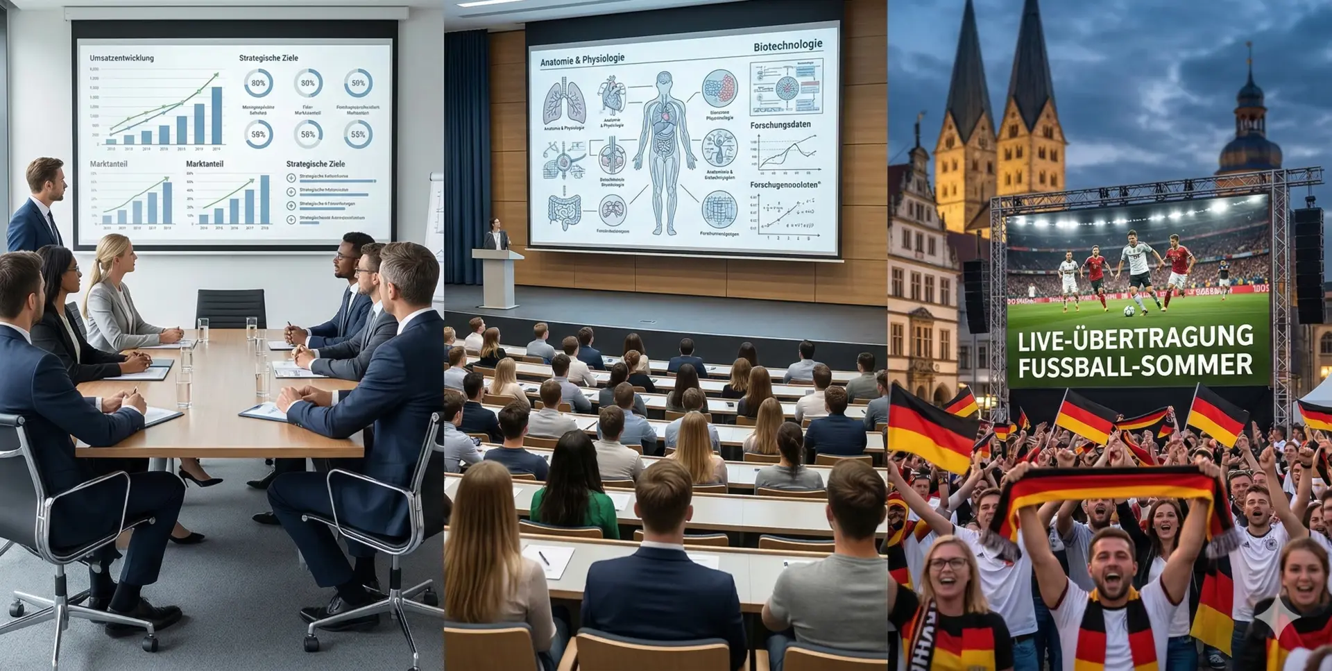 3-teiliges Triptychon für Paderborn: Business-Meeting, Universitätssymposium und Public Viewing am Paderborner Dom.