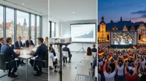 Triptychon Medientechnik Schaumburg: Professionelle Projektionen für Industrie-Events, B2B-Seminare und großes Public Viewing in der Region Schaumburg.