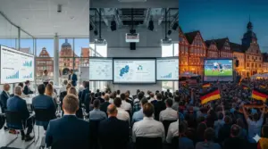 Triptychon Medientechnik Unna: Professionelle Projektionen für Firmenevents an der Lindenbrauerei, Seminare in der Stadthalle und Public Viewing.