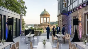 Veranstaltungstechnik für Event-Locations im Kreis Minden-Lübbecke mit Blick auf das Kaiser-Wilhelm-Denkmal in Porta Westfalica.